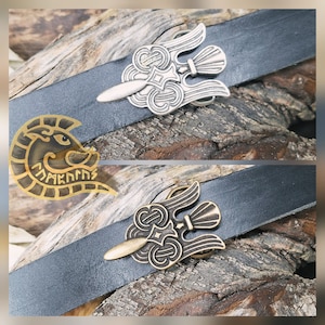 Germanic Raven Buckle - Belt Buckle Belt Buckle Viking Medieval Jeans Larp 40 mm 4 cm Coat of Arms Coat of Arms Celts