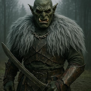 Szare futro na ramionach z krukami - Heidschnucke Wikingowie Larp Średniowiecze Tarczowniczka Szaman Wiedźma Wiking Kobieta Odzież Kostium Kożuch