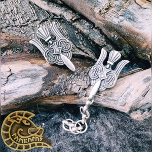 silver raven clasp coat clasp fur clasp Hugin Munin Odin&#39;s ravens Vikings Norse Pagan Wicca