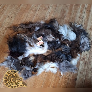 FUR SCRAPS fur scraps sheepskin crafting Heidschnucke for costume LARP Viking Middle Ages Vikings fur
