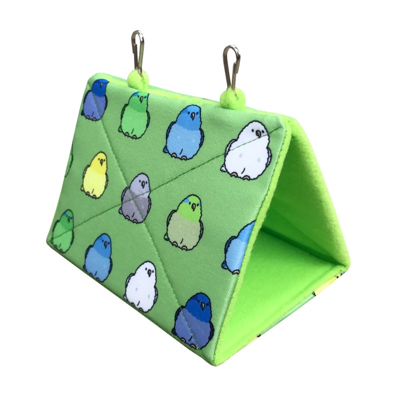 Forpus Coelestis, Pacific Parrotlet Snuggle Hut, Sleepy Hut, Bird Tent, Bird Bedding, Parakeet Plush Hut Hammock Cave Cage Cozy Hut image 8