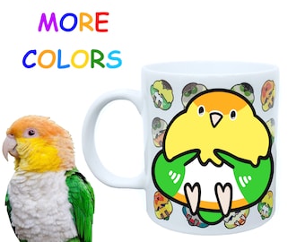 Caique Mug, Caique Parrot gift, Mugs, Caique, Coffee Tea, Parakeet, Caique Gift