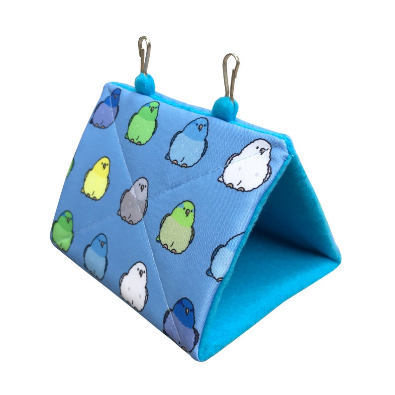 Forpus Coelestis, Pacific Parrotlet Snuggle Hut, Sleepy Hut, Bird Tent, Bird Bedding, Parakeet Plush Hut Hammock Cave Cage Cozy Hut image 4