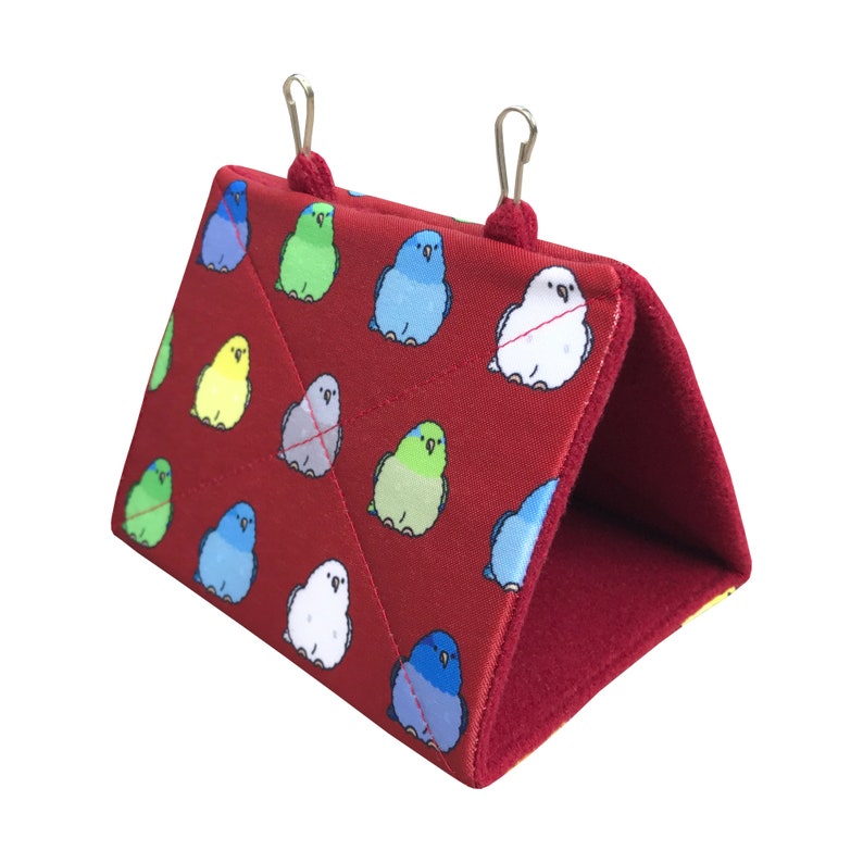 Forpus Coelestis, Pacific Parrotlet Snuggle Hut, Sleepy Hut, Bird Tent, Bird Bedding, Parakeet Plush Hut Hammock Cave Cage Cozy Hut image 9