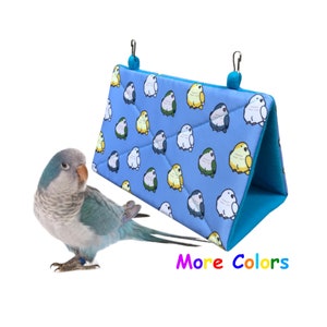 Quaker Parrot, Monk Parakeet, Bird Snuggle Hut, Sleepy Hut, Bird Tent, Bird Bedding, Plush Hut Hammock Cave Cage Cozy Hut