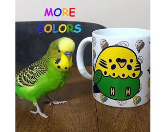 My Bird Friend Budgie Mug Gift Parakeet Budgerigar Birds Ceramic