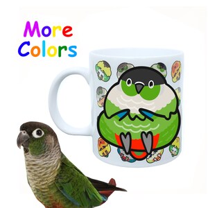 Conure, Conure Mug, Green Cheek Conure, Gift Coffee Mugs Tea Birds Ceramic