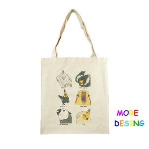 Papageienrassen Stoff Tragetasche: Gabardine & Canvas Strandtasche