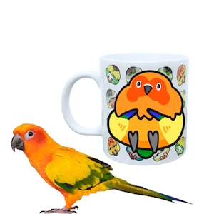 Sun Conure, Sun Conure gift, Mug, Coffee, Tea, Sun Conure parrot, Conures Ceramic Mug