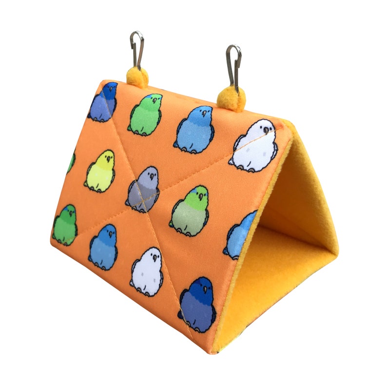 Forpus Coelestis, Pacific Parrotlet Snuggle Hut, Sleepy Hut, Bird Tent, Bird Bedding, Parakeet Plush Hut Hammock Cave Cage Cozy Hut image 7