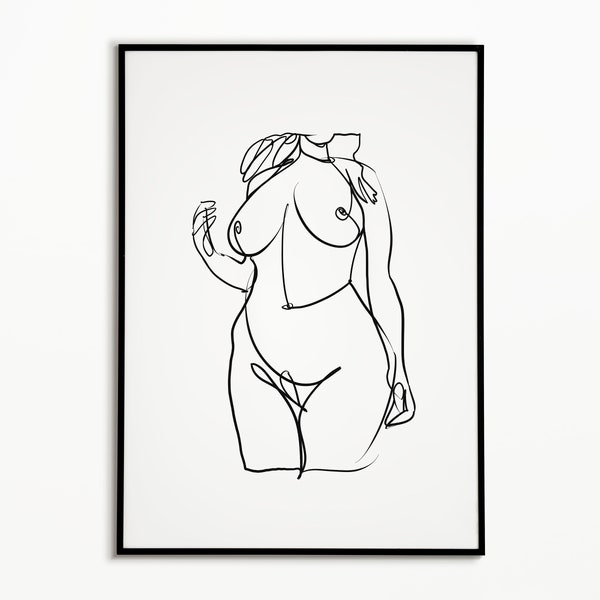 Abstract Nude Female, Curvy Beautiful Natural Body, Feminine Natural Body, Love yourself, Naked Body Figure, Curvy Pure Beaty, Curvy Drawing