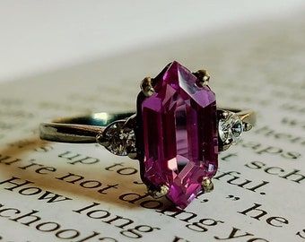 Color Change Alexandrite Ring: 925 Sterling Silver Solitaire