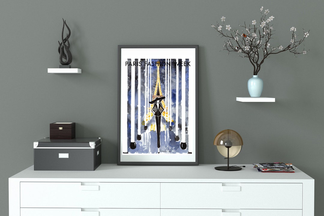 YSL Fashion Illustration Aquarelle Painting Download Print Wall Paper ...