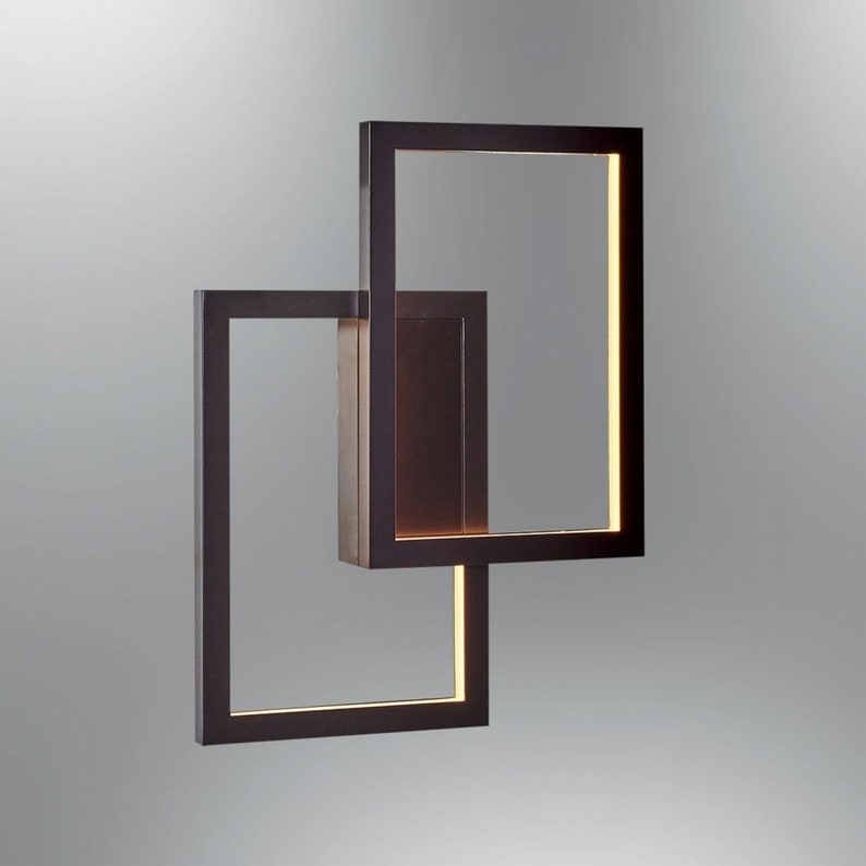 Rectangle Wall Sconce - Modern Century Low price Black Mid Max 49% OFF I Brass