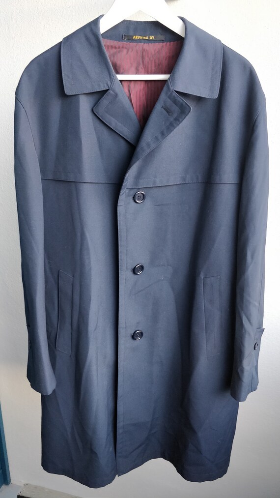 Vintage navy blue trench coat