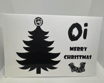 Christmas card 18.2cm x11.7cm  OI christmas tree. ska, rudeboy, northern soul." 2tones