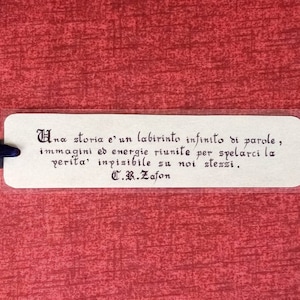 Segnalibro plastificato - segnalibro di carta personalizzato per feste e ricorrenze. Scritte e decorazioni su commissione