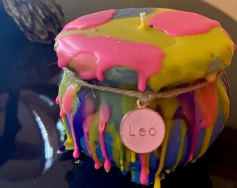 Zodiac/LEO Birthday Cauldron Candle