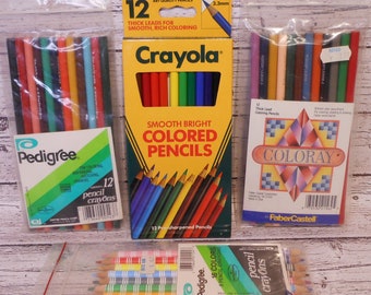 Colored Pencils by Crayola Pedigree &Faber Castell(Coloray)PRICE REDUCED!!! (1/9/24) 44 Vintage Pencils Unused