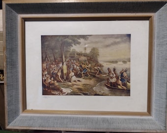 An Attempt to Burn John Harris at the Present Site of Harrisburg in 1720 by William Reeder