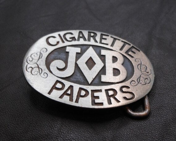 Pewter Job Cigarette Papers Buckle Vintage 1970's… - image 3