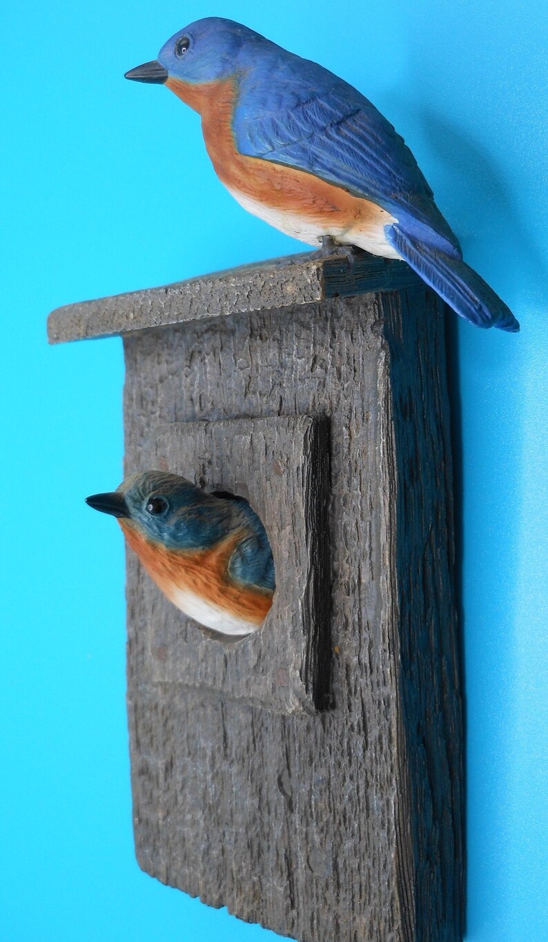 Bluebirds on a Bird House Wall Hanging Etsy