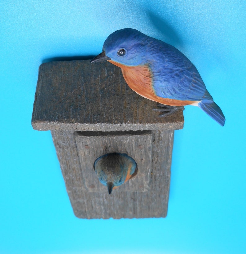 Bluebirds on a Bird House Wall Hanging Etsy
