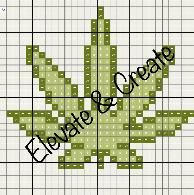 Weed Leaf Cross Stitch Pattern Etsy Canada