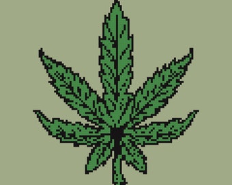 Large leaf Cross Stitch Pattern