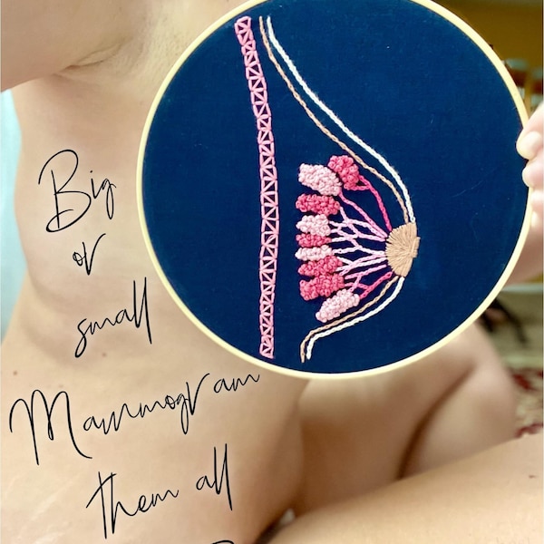 Breast Anatomy embroidery Pattern