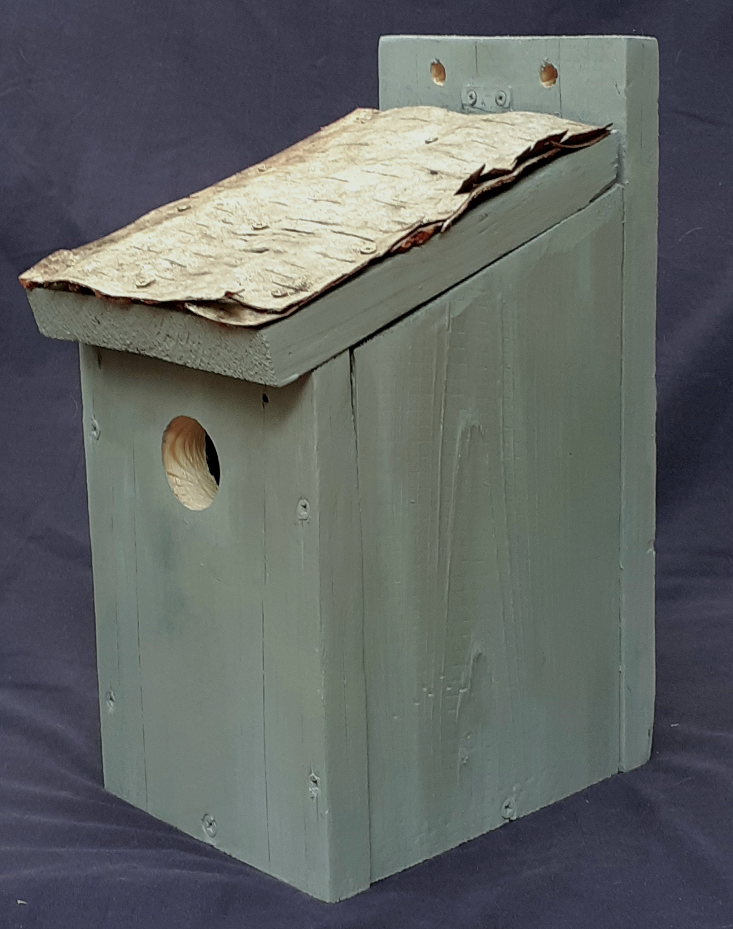 Bird Box Upcycled From Old Pallets Finished in Grey Paint With Etsy UK