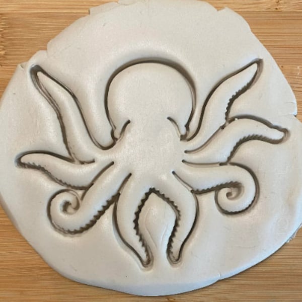 Octopus Cookie Cutter with detail