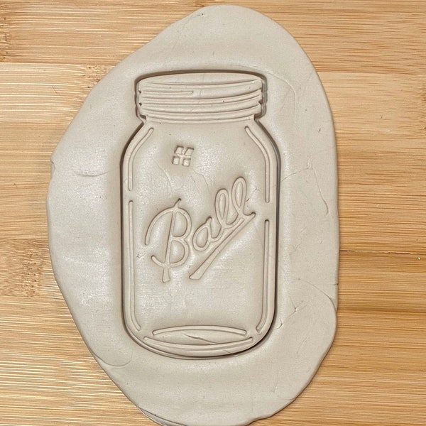 Mason Jar Cookie Cutter with detail