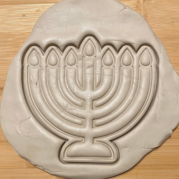 Menorah Cookie Cutter with detail