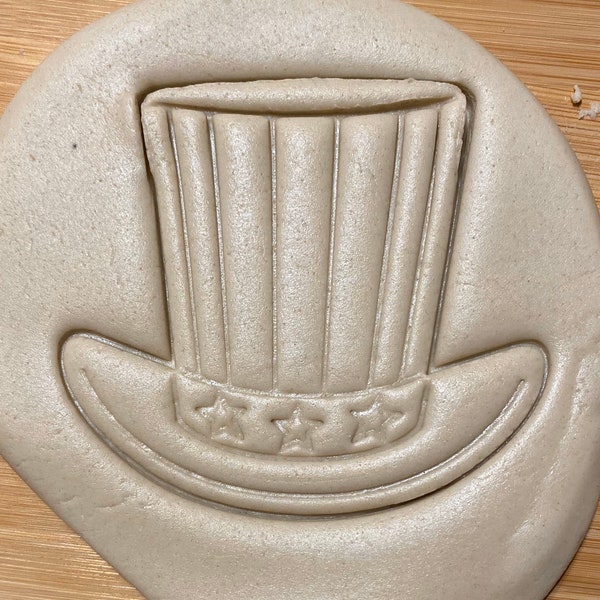 Patriotic Hat Cookie Cutter with detail
