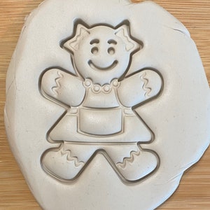 Gingerbread Girl Cookie Cutter with detail