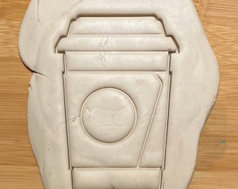 To Go Coffee Cup Cookie Cutter with detail