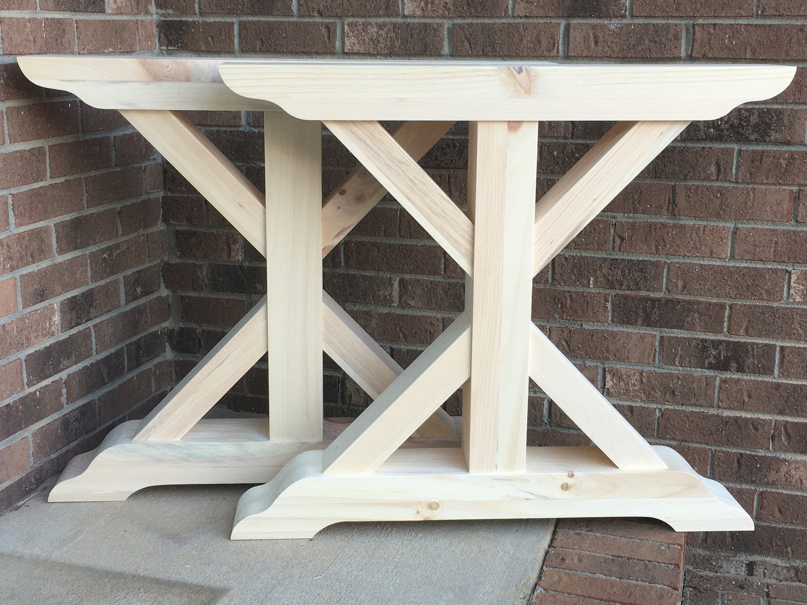 Seamless Trestle Table Legs Free Shipping Set of Two Dining Etsy
