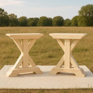 Seamless Trestle Bench Legs, Free Shipping, Set of Two, Dining Bench Legs - 14.5" x 16.5" x 3.75"