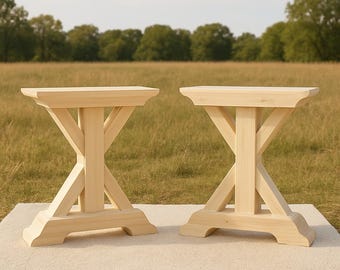 Seamless Trestle Bench Legs, Free Shipping, Set of Two, Dining Bench Legs - 14.5" x 16.5" x 3.75"