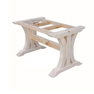 Crescent Trestle Table Frame, Free Shipping, Set of Two w/Frame, Dining Farmhouse Table Legs - 29.5"W x 28.5"H x 4.5"D