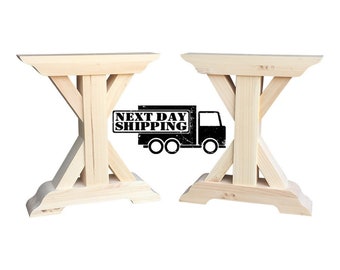 Seamless Trestle Bench Legs, Free Shipping, Set of Two, Dining Bench Legs - 14.5" x 16.5" x 3.75"