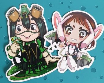 My hero academia froppy and uraraka stickers