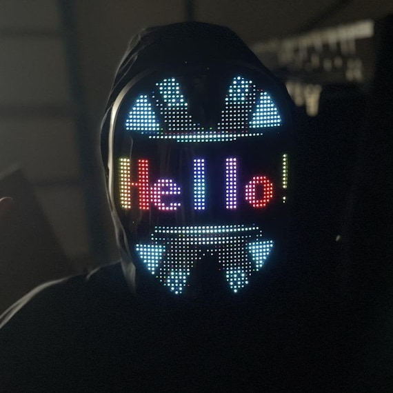 Animated LED Mask Full Face LED Mask App Controlled - Etsy