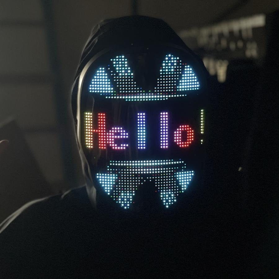 Animated LED Mask Full Face LED Mask App Controlled Etsy