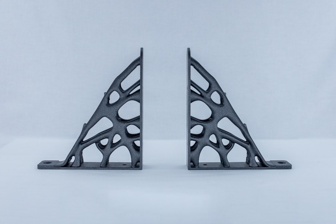 Modern Shelf Bracket Structurally Optimized Topology Etsy