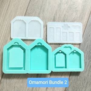 DESTASH silicone molds, cute characters large lollipop, floral crescent moon, kawaii bubble tea shaker mould, omamori shaker
