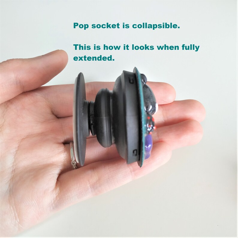 Stardew Valley Krobus Pop Socket BLACK Collapsible Phone Grip