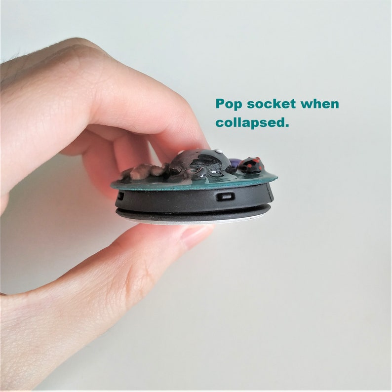 Stardew Valley Krobus Pop Socket BLACK Collapsible Phone Grip