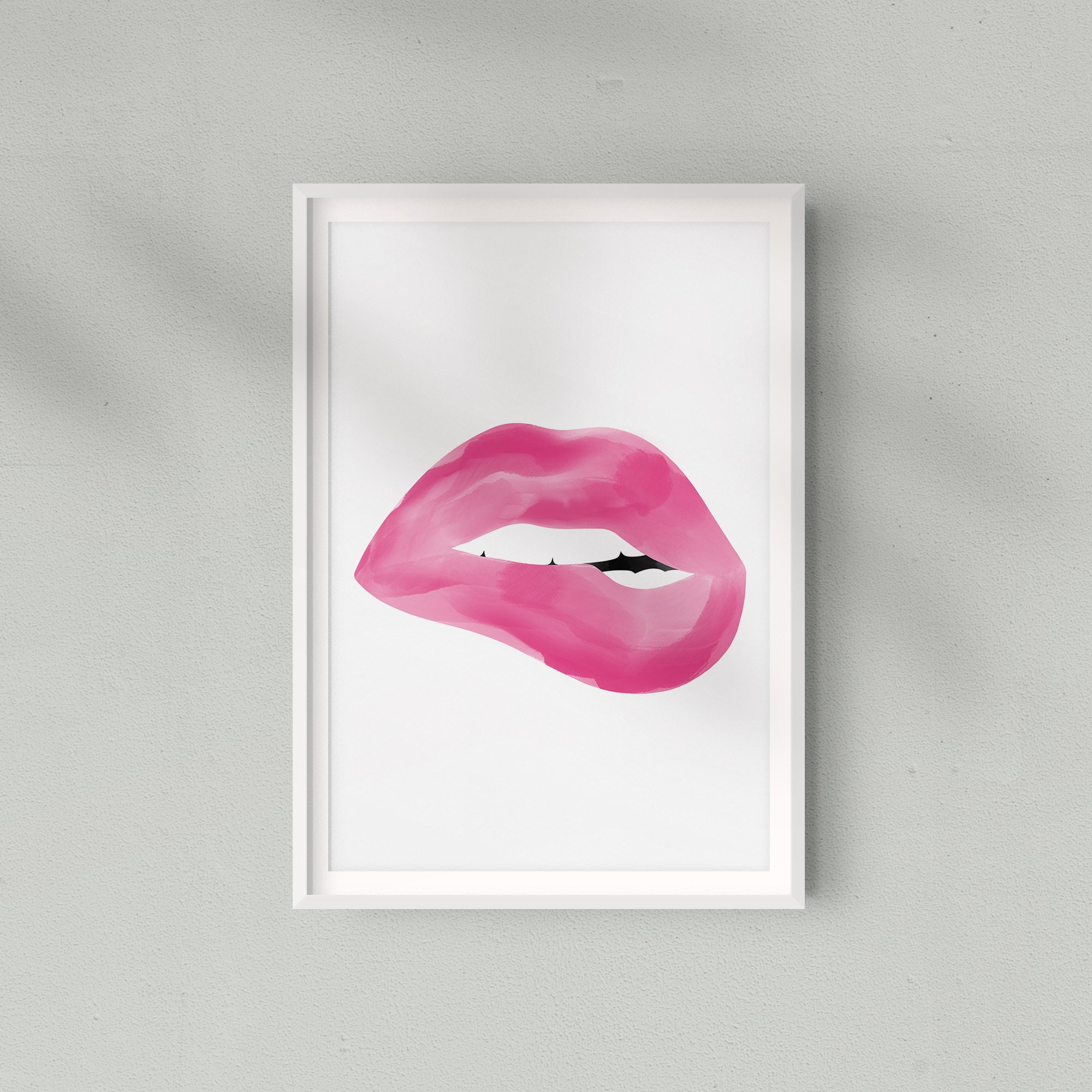 Lips Wall Art Lips Printable Lips Painting Lips Poster Etsy